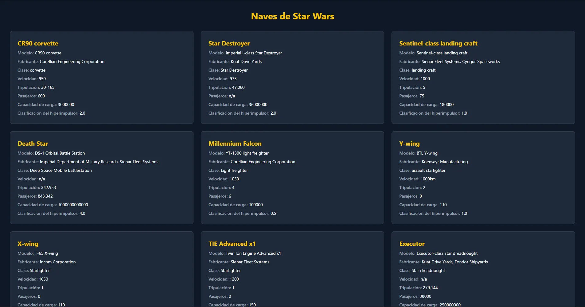 Starwars API